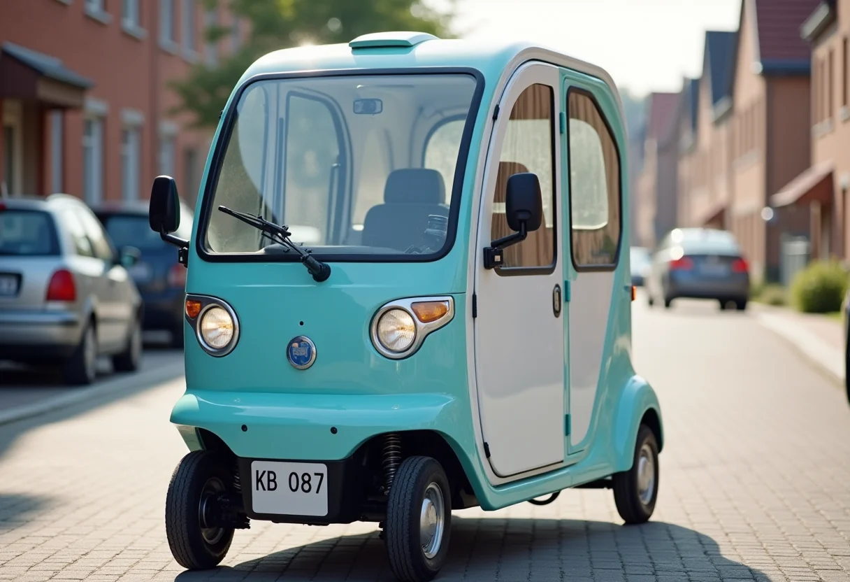 Elektromobil mit Kabine hellblau verkaufen