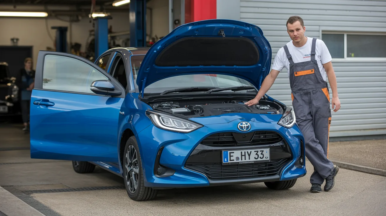 Toyota Yaris Hybrid in der Werkstatt