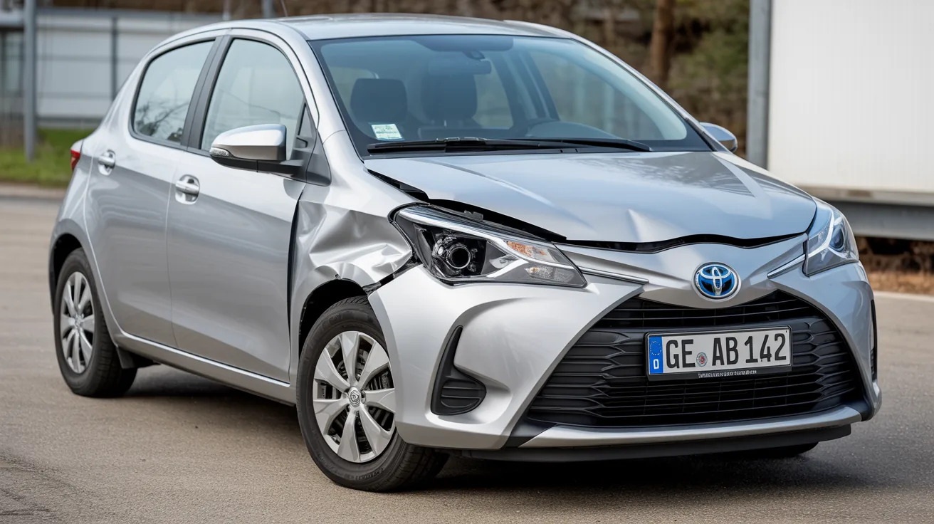 Toyota Yaris Unfallwagen mit Frontschaden