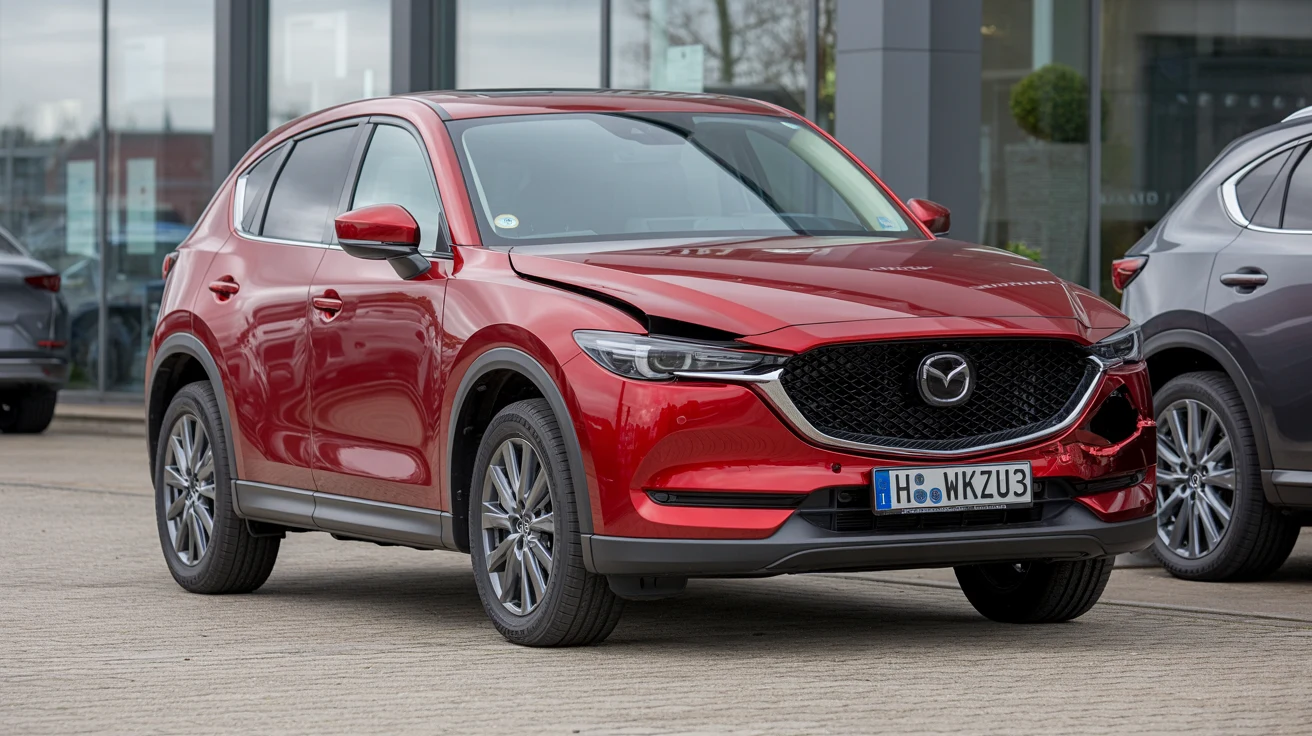 Unfall-Mazda mit deutlich sichtbarem Unfallschaden – Ankauf bundesweit