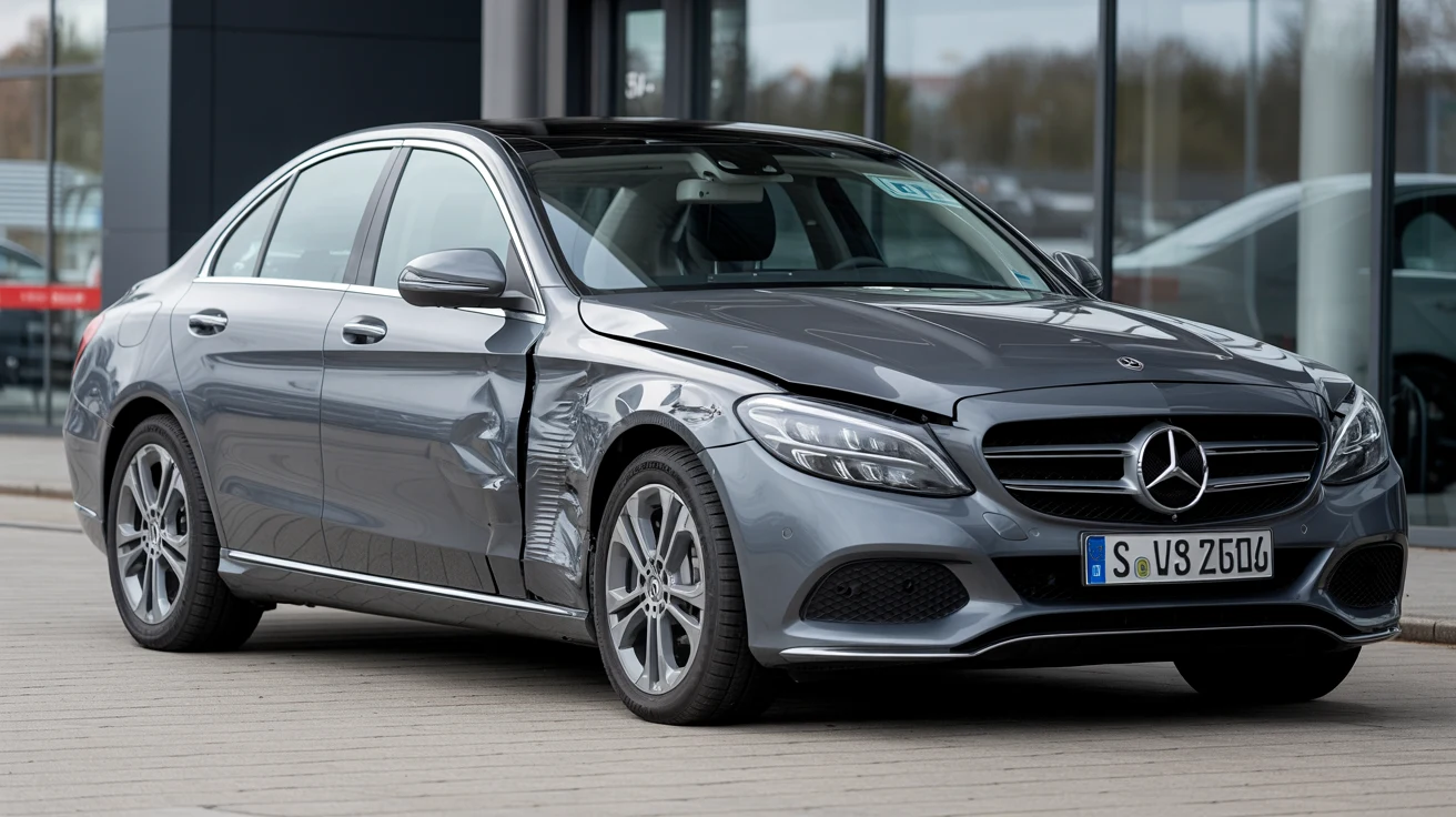 Unfall-Mercedes-Benz mit deutlich sichtbarem Unfallschaden – Ankauf bundesweit