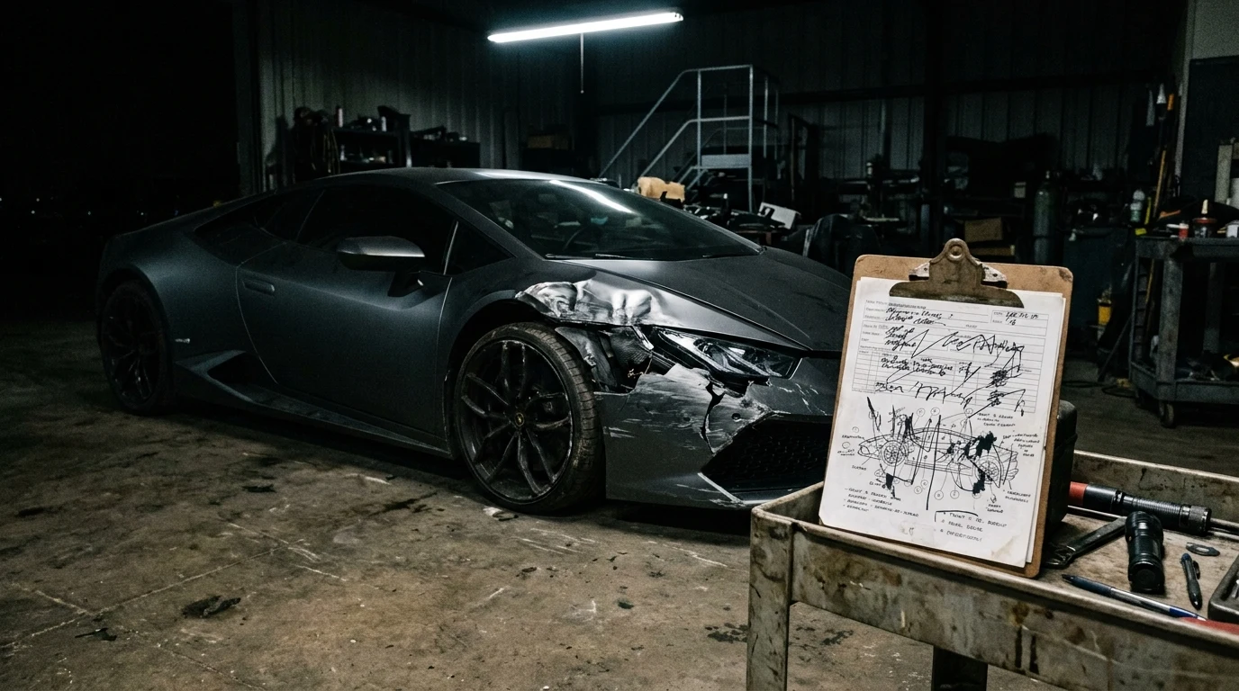 Lamborghini als Unfallwagen verkaufen – Bewertung mit oder ohne Gutachten